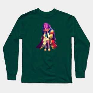 Multicolor of sad girl Long Sleeve T-Shirt